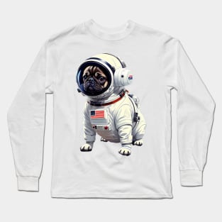 Pug-tastic Space Explorer in a Futuristic Suit Long Sleeve T-Shirt